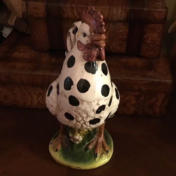 SALEVintage hand painted Italian polka dot rooster - Picture 3 of 6